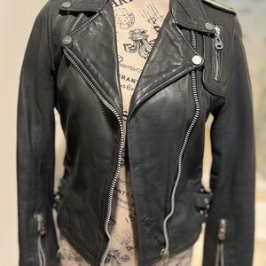DOMA Women's dark gray Leather Jacket
